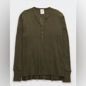 AERIE Waffle Henley T-shirt